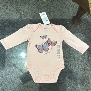 Carter's Pink Butterfly Baby Onesie